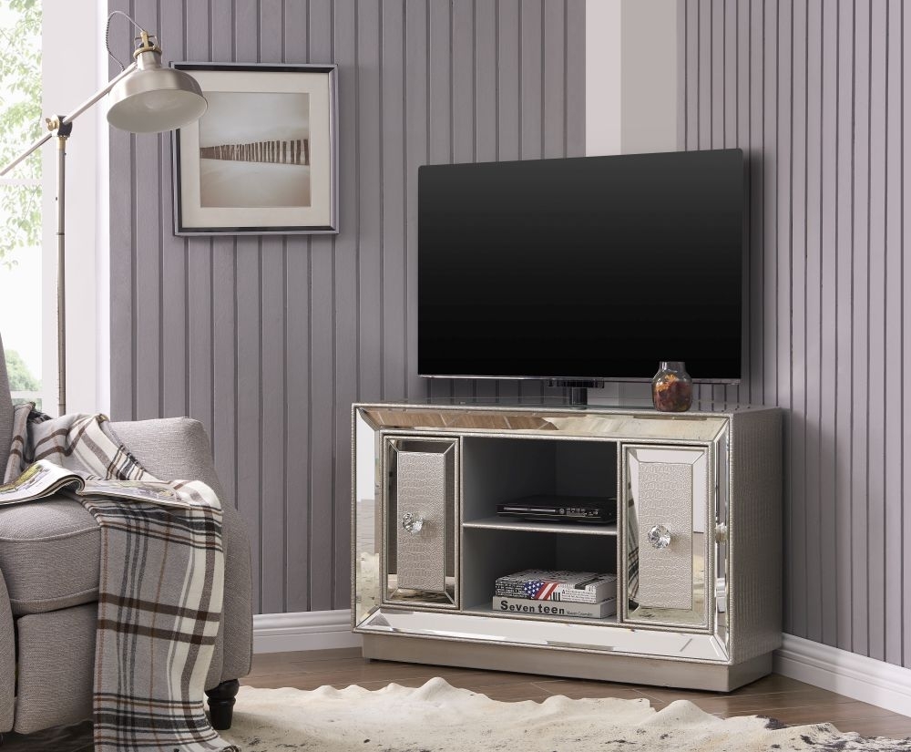 Buy Armagh Mirrored Corner TV Unit The Furn Shop