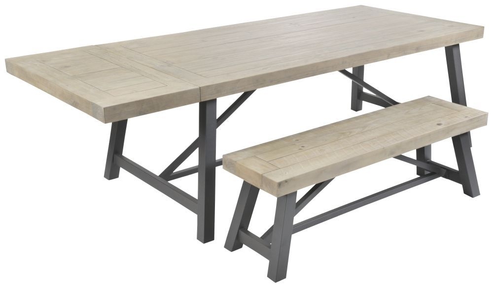 Leyner Industrial Reclaimed Extending Dining Table